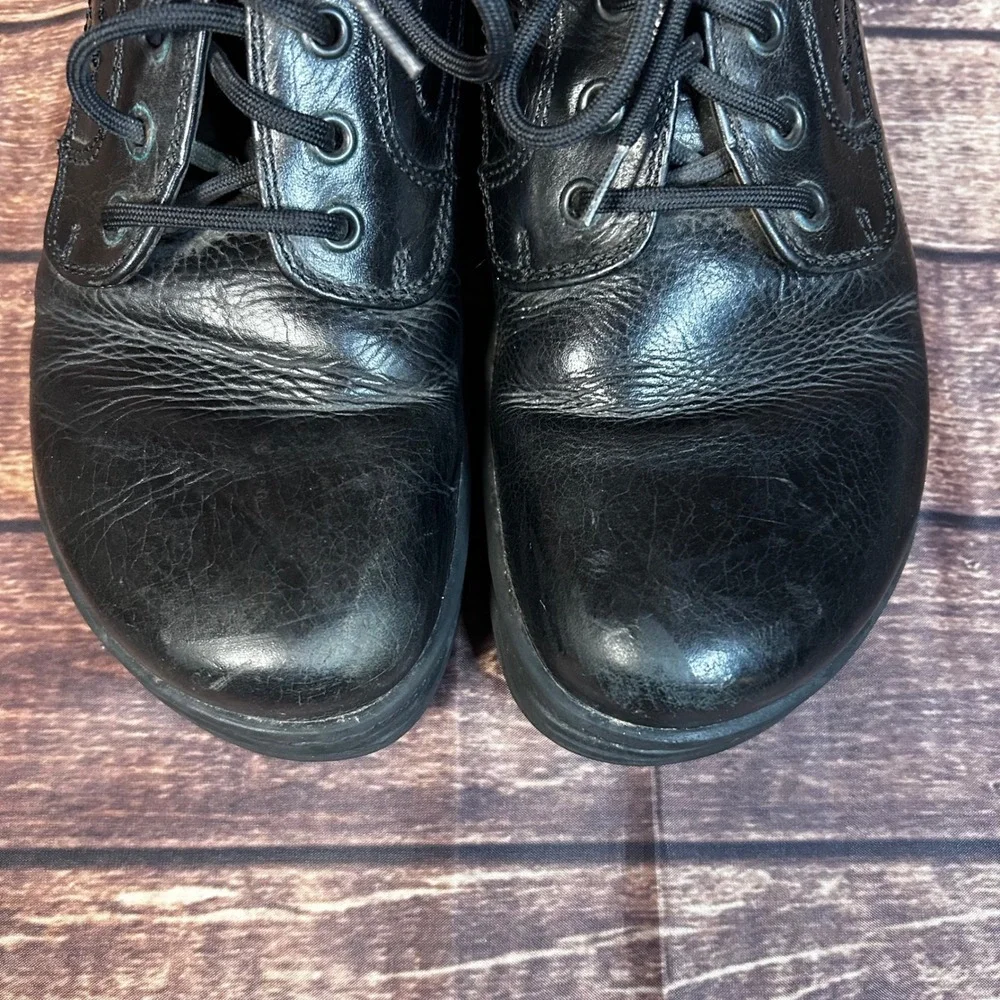 Footprints Birkenstock Black Leather Lace Up Chukka Boots Mens EU 40 Portugal